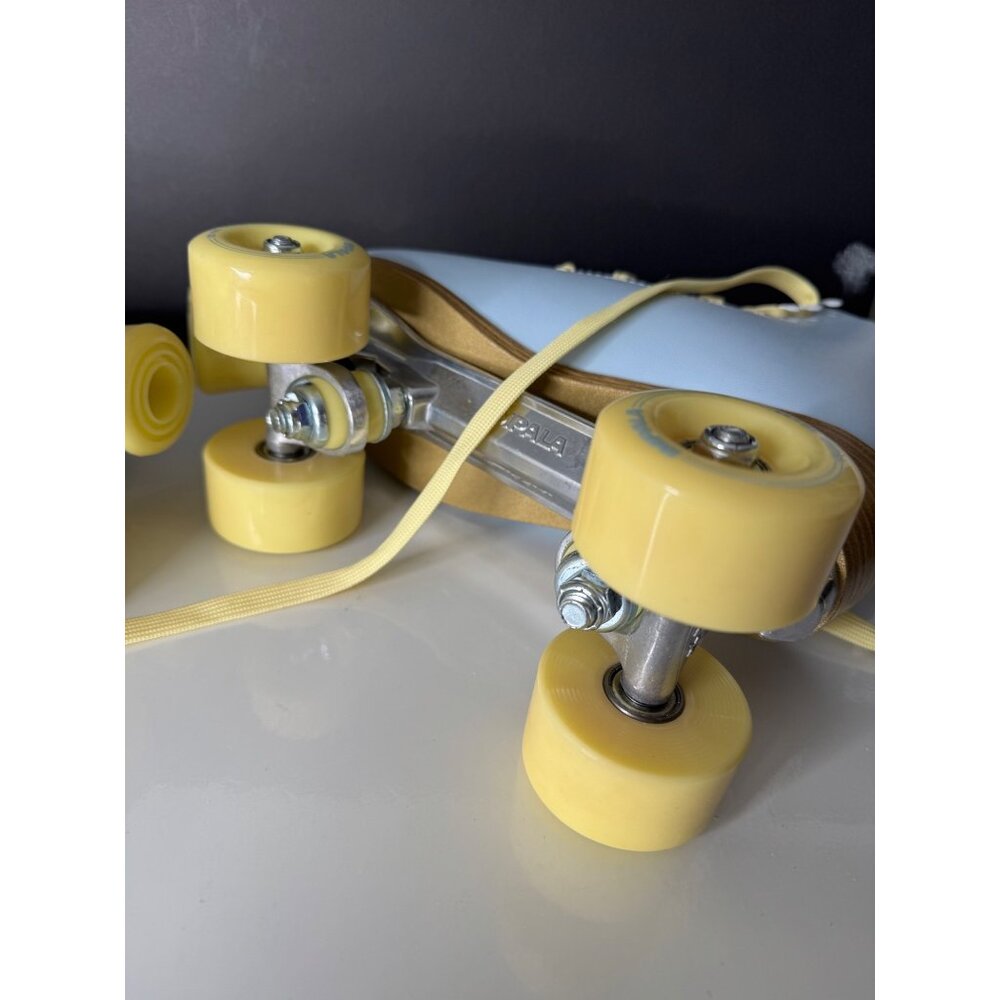 NIB Impala Quad Roller Skates Sky Blue Yellow US 9 EU 40 - Picture 7 of 12